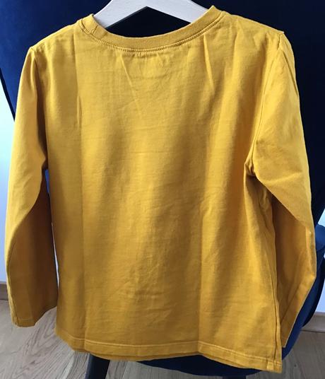 Detské žlté tričko s dlhým rukávom veľ. 110/116, h&m,110