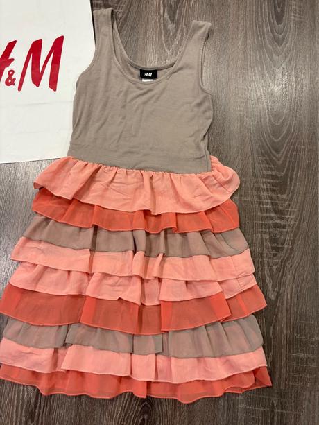 H&m dievčenske letné šaty velkost xs-165, h&m,xs