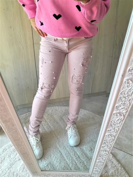 Ružové kamienkové rifle-m/l, m