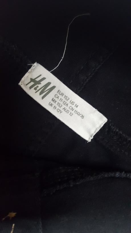 Rifľové šaty na traky, h&m,152