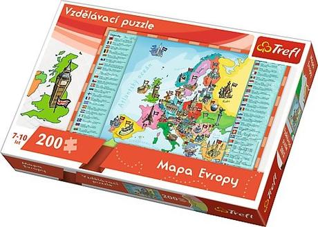 Puzzle mapa európy,
