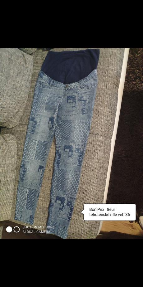 Tehotenské rifle veľ.36, bonprix,36