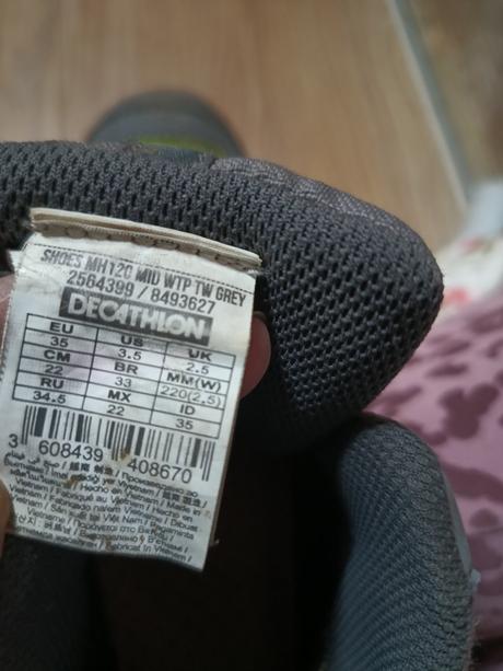 Turistické topánky 35, quechua,35