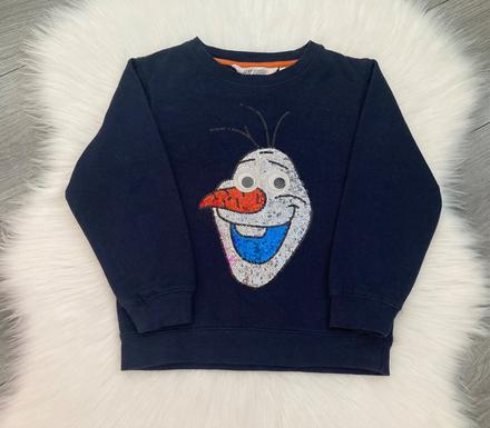 Olaf glitrová mikina veľ. 110/116, h&m,116