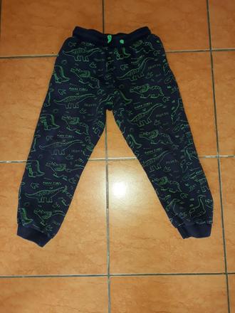 Hrubšie tepláčiky s dinom cca. 116, tesco,116