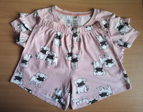 Svetloružová pyžama so psíkmi, lindex,128