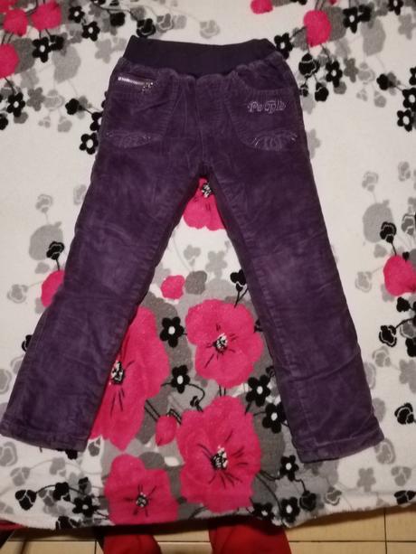 Dievčenske zateplene nohavice, 122