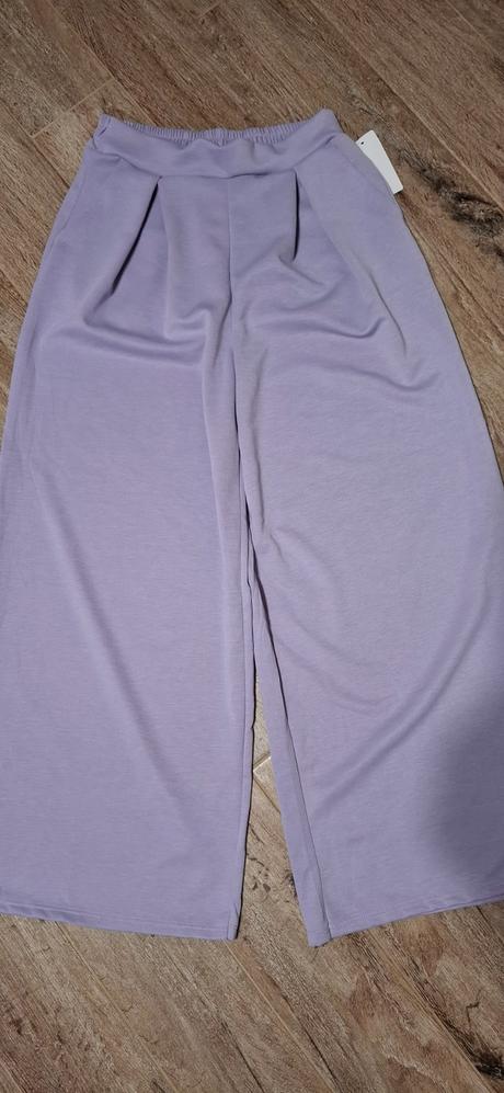Lila siroke nohavice, l / xl