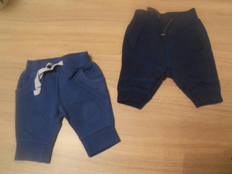 2x značkové nohavice pre new born do 3,5kg-56cm, bluezoo,56