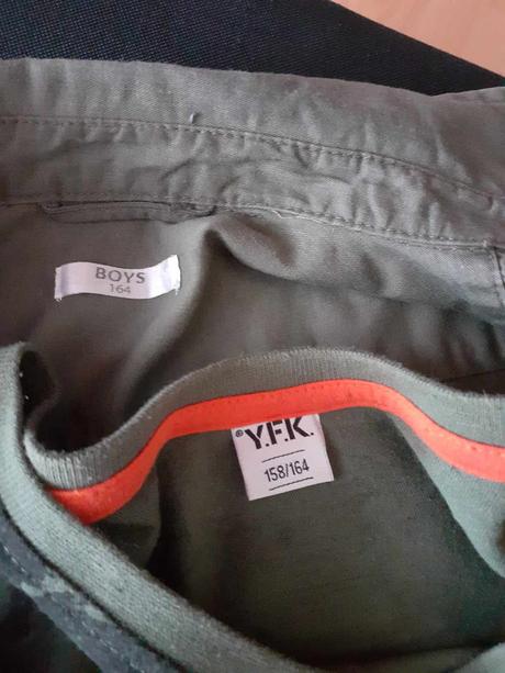 Frajerská košeľa s tričkom 158/164 cena spolu, 158–170