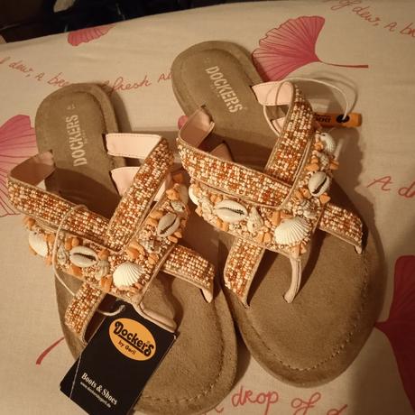 Žabky, šľapky, korálky lososové sfarbenie, 41