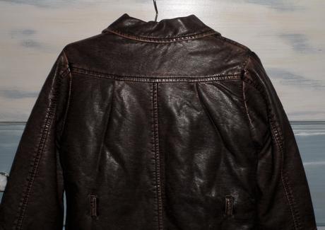 Zateplený koženkový kabátik veľ.104/110, 110