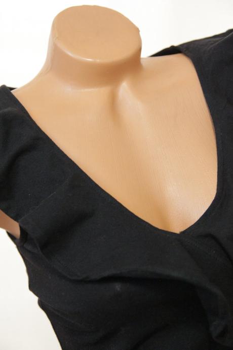 Bavlnený elegantný body top, h&m, m, h&m,m