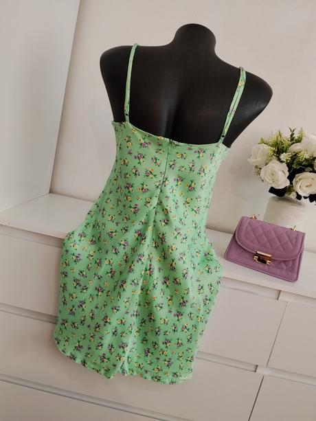 Saténové mini šaty zara  kvetinový vzor, zara,38 / m