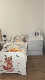 Detská posteľ s matracom a zásuvkou- ako nová, šírka (cm): 80,dĺžka (cm): 160