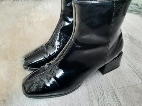 Kožené lakované topanky 41, lasocki,41