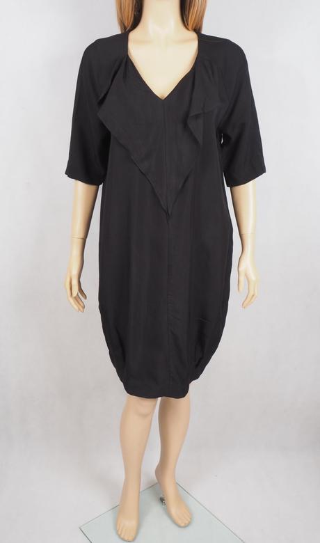 Kvalitné čierne šaty ellos, 38