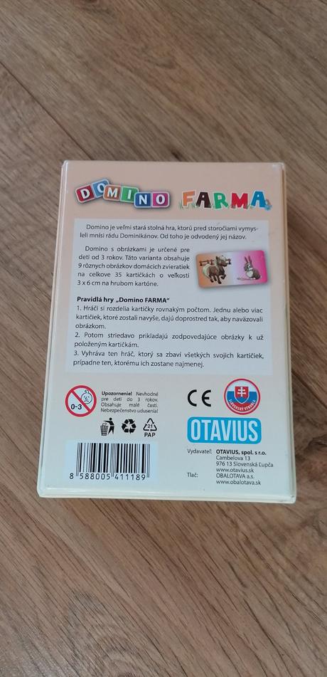Domino zvieratká 3+,