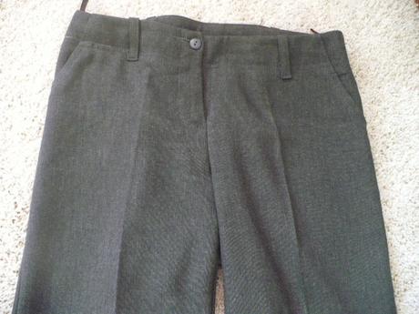 Hnedé trištvrtové nohavice, s