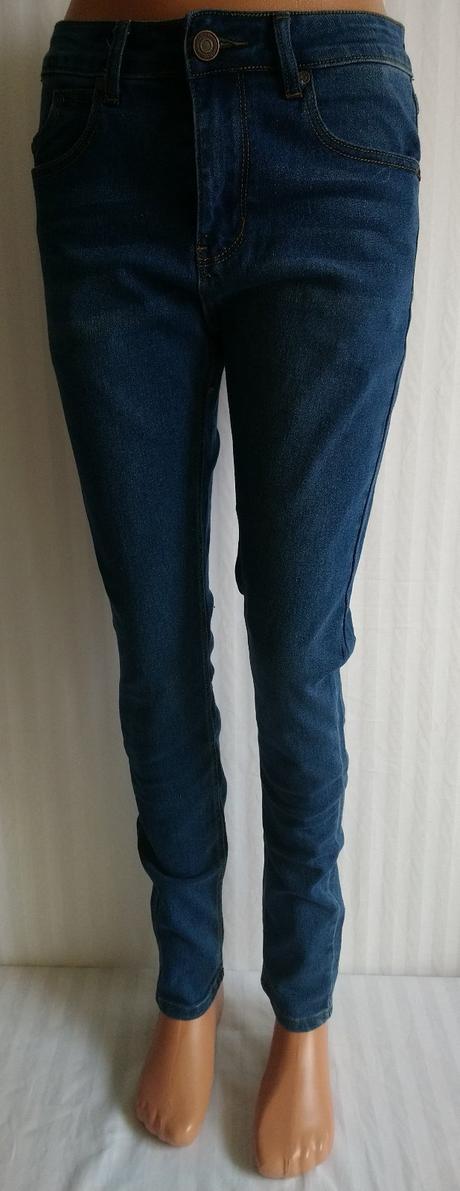 Pánske modré elastické rifle, boohoo man, m