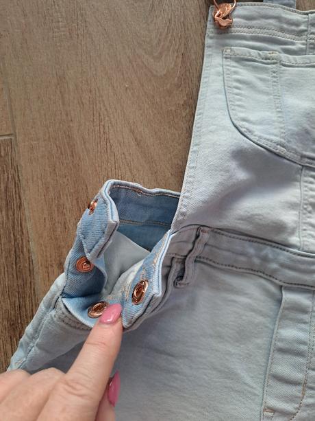 Riflové šortky na traky, denim,146