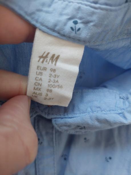 Modré saty h&m veľ.98/104, h&m,98