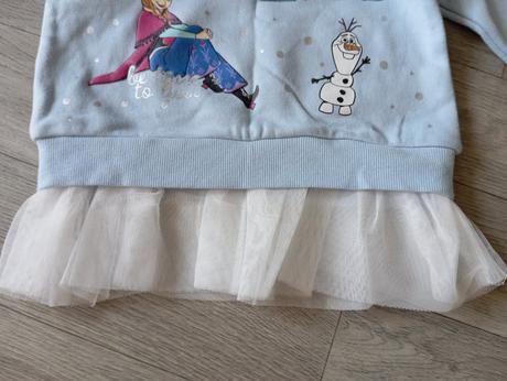 Frozen anna elsa olaf bledomodré tričko mikina 104, primark,104