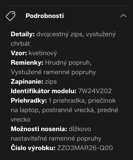 Batoh molo mio s visačkou,