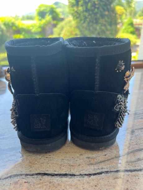 Dievčenské zimné kožené čižmy, 36