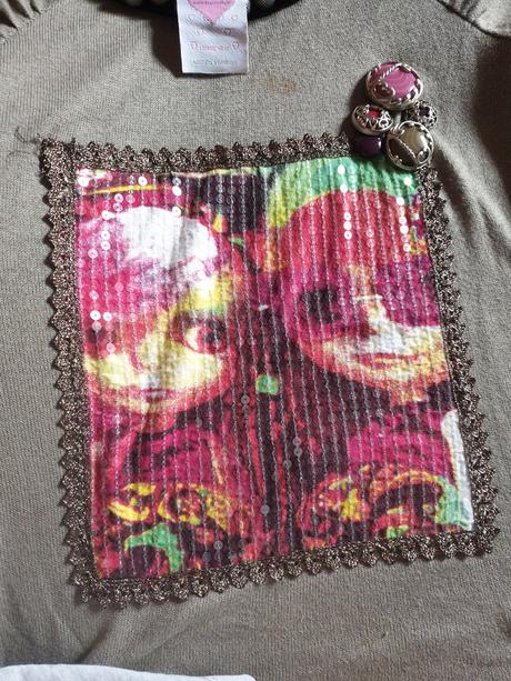 Tričko s flitrami s/m, m