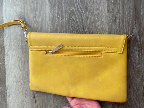 Žltá listová kabelka, zara