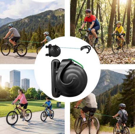 Ťažné lano navíjacie na bicykel,