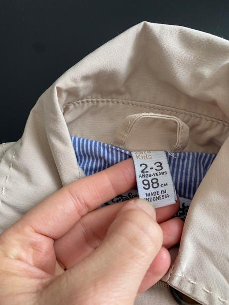 Dievčenský trenčkot, zara,98