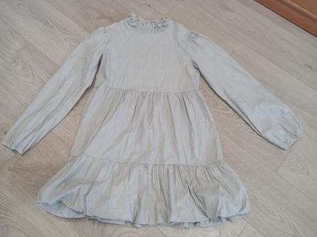 Šaty jemný šedý pružok, zara,s