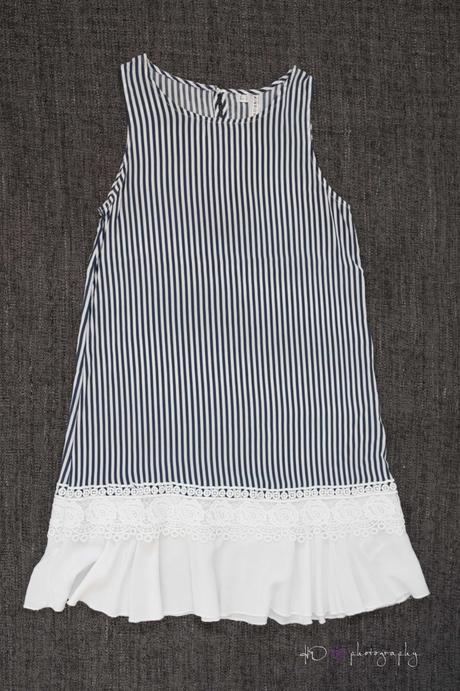 Ľahučké bielo-modré šaty, veľ.m, bonprix,m