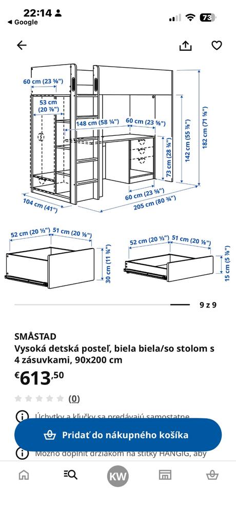 Ikea smästad pisaci stôl,