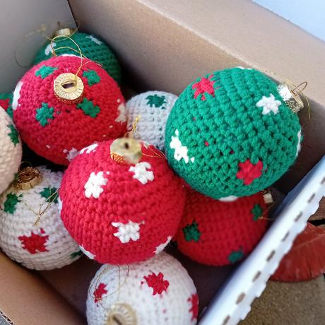 Vianočné gule handmade, 