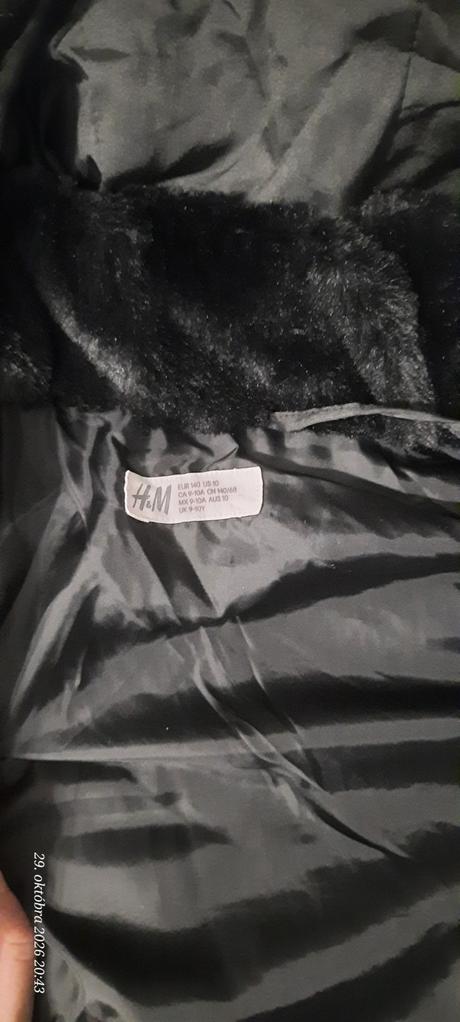 Teplá pekná bunda, h&m,140
