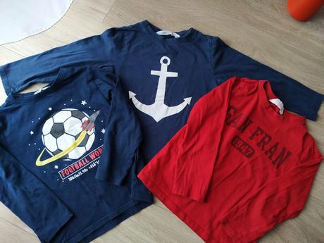 Vkusné 3 tričká h&m, v. 110/116, h&m,110