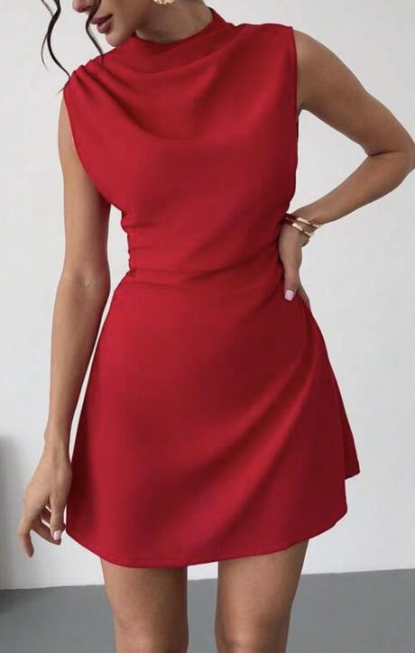 Elegantné červené šaty, s