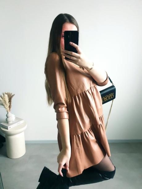 Zara koženkové šaty s, zara,s