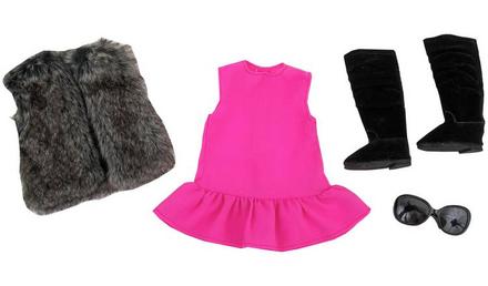 Zimný outfit pre bábiku design-f,