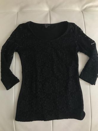 Amisu čipkované tričko, amisu,s