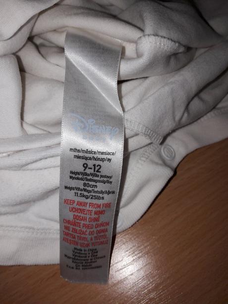 Dojčenské body s dhým rukávom, disney,74