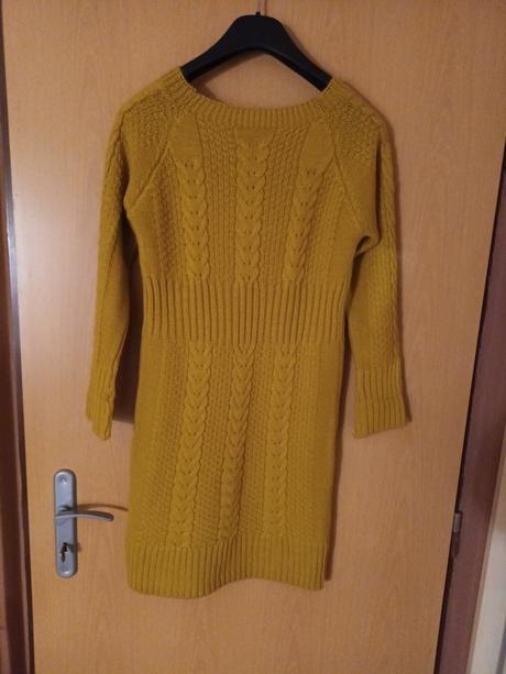 Horcicovozlte svetrove saty s, s