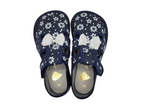 Anatomic - prezuvky tmavomodré s mašlou, anatomic,24 - 32