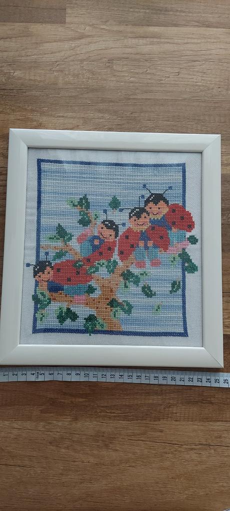 Vysivany obraz lienky, 