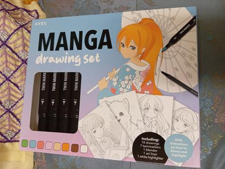 Manga set fixky s omaľovánkami, 