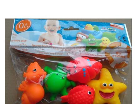 Plávajúce gumové zvieratká do vody rubberky 5 ks,