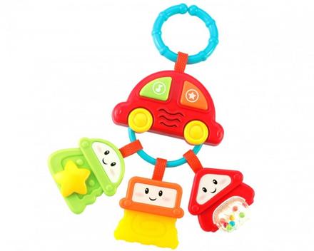 Hryzadlo, hrkálka smily play autíčko s kľúčami, 